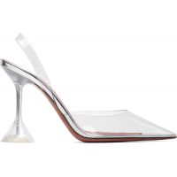 Amina Muaddi Transparent Holli Glass Sling 95 Heels 261415F122023