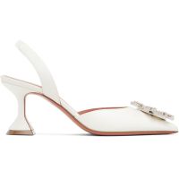 Amina Muaddi White Begum Sling 70 Heels 261415F122039