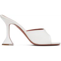 Amina Muaddi White Lupita Slipper 95 Heeled Sandals 261415F125003