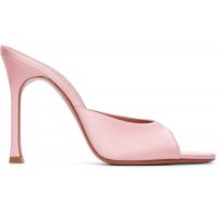 Amina Muaddi Pink Alexa Slipper 105 Heeled Sandals 261415F125032