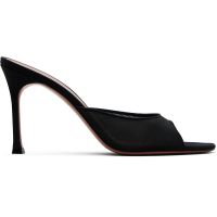 Amina Muaddi Black Alexa Mesh 95 Heeled Sandals 261415F125034
