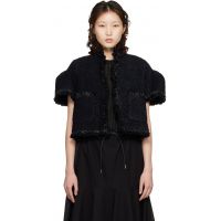 Sacai Black Tweed Jacket 261445F063003