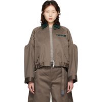 Sacai Taupe Cotton Chino Jacket 261445F063009