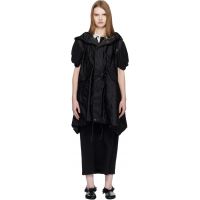 Sacai Black Quilted Satin Hooded Vest 261445F068004