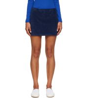 Sporty & Rich Navy Signature Logo Terry Miniskirt 261446F090005