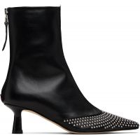 Aeyde Black Sila Mini Stud Leather Boots 261454F113004