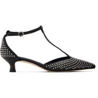 Aeyde Black Liz Mini Stud Leather Heels 261454F122001