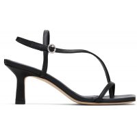 Aeyde Black Elise Leather Toe-Post Heeled Sandals 261454F125015