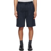 Nanamica Navy Double Pleated Chino Shorts 261467M193005