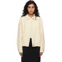 Loulou de Saison Beige Drew Cotton Gabardine Windbreaker Jacket 261473F063000