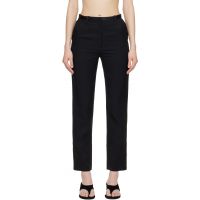 Loulou de Saison Black Mahony Straight Leg Trousers 261473F087006
