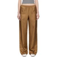 Loulou de Saison Brown Alera LDS Silk Twill Trousers 261473F087008