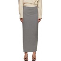 Loulou de Saison Gray Samos LDS Grain Poudre Maxi Skirt 261473F093001