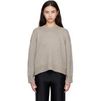 Loulou de Saison Taupe PIA Oversized Cashmere Sweater 261473F096004