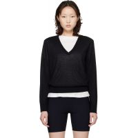 Loulou de Saison Black Julio LDS Fluid Cashmere Sweater 261473F100000