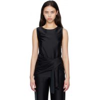 Loulou de Saison Black FONDA Draped Blouse 261473F107002