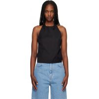 Loulou de Saison Black Sami Halter Blouse 261473F107005