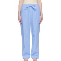Tekla Blue Poplin Pyjama Pants 261482F079032
