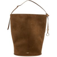 ALAIA Khaki Hip Large Bucket Bi-Material Bag 261483F046013