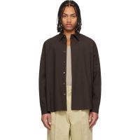 LE17SEPTEMBRE Brown Classic Wool-Blend Shirt 261495M192009