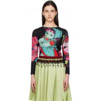 Chopova Lowena Multicolor Sweeties Fitted Mesh Top 261529F110002