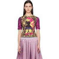 Chopova Lowena Multicolor Hairy Fairy Fitted Mesh Top 261529F110013