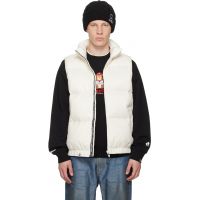 AAPE by A Bathing Ape White AAPENOW Moonface Down Vest 261547M178009