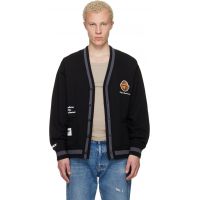 AAPE by A Bathing Ape Black AAPER Button Down Cardigan 261547M200003