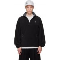 AAPE by A Bathing Ape Black AAPENOW Moonface Half-Zip Sweater 261547M202025