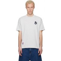 AAPE by A Bathing Ape Gray Logo Patch T-shirt 261547M213016
