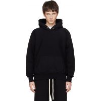 Les Tien Black Heavyweight Hoodie 261548M202001
