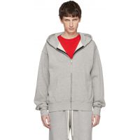 Les Tien Gray Heavyweight Zip Hoodie 261548M202005