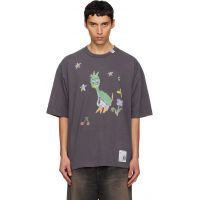 Maison MIHARA YASUHIRO Black Leon Kids Doodle T-shirt 261551M213010