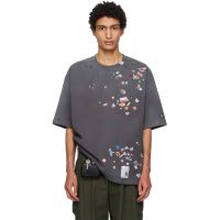 Maison MIHARA YASUHIRO Gray Kids Sticker Printed T-shirt 261551M213011