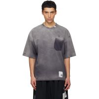 Maison MIHARA YASUHIRO Gray Sun Faded V Neck T-shirt 261551M213014