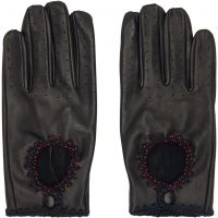Ernest W. Baker Black Driving Gloves 261600M135004