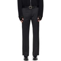 Ernest W. Baker Black Loose Fit Flare Trousers 261600M191016
