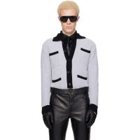Ernest W. Baker Gray Four Pocket Boucle Cardigan 261600M200004