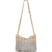 Rabanne Silver & Gold Iconic Nano 1969 Skyline Bag 261605F048009