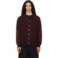 Studio Nicholson Burgundy Hamto Kint Cardigan 261608M200000