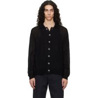 Studio Nicholson Black Hamto Kint Cardigan 261608M200001