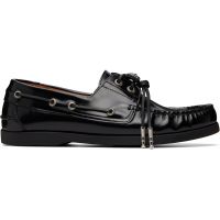 Toga Virilis Black Leather Boat Shoes 261688M239002