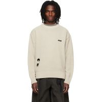 Song for the Mute Beige Oversized Sweater 261699M201002