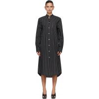 TOTEME Black Striped Summer Tunic Midi Dress 261771F054009