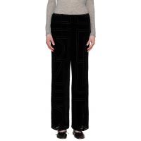 TOTEME Black Monogram Devore Lounge Pants 261771F086002