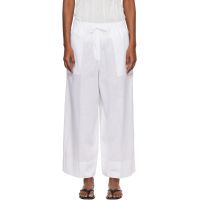TOTEME White Wide Summer Trousers 261771F087009
