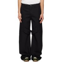 Courreges Black Utility Chaps Cotton Trousers 261783M191001