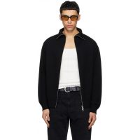 Courreges Black Zipped Wool Cardigan 261783M200000