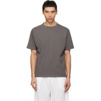 Courreges Gray Twisted Logo T-shirt 261783M213002