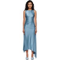 Victoria Beckham Blue Twist Midi Dress 261784F054002